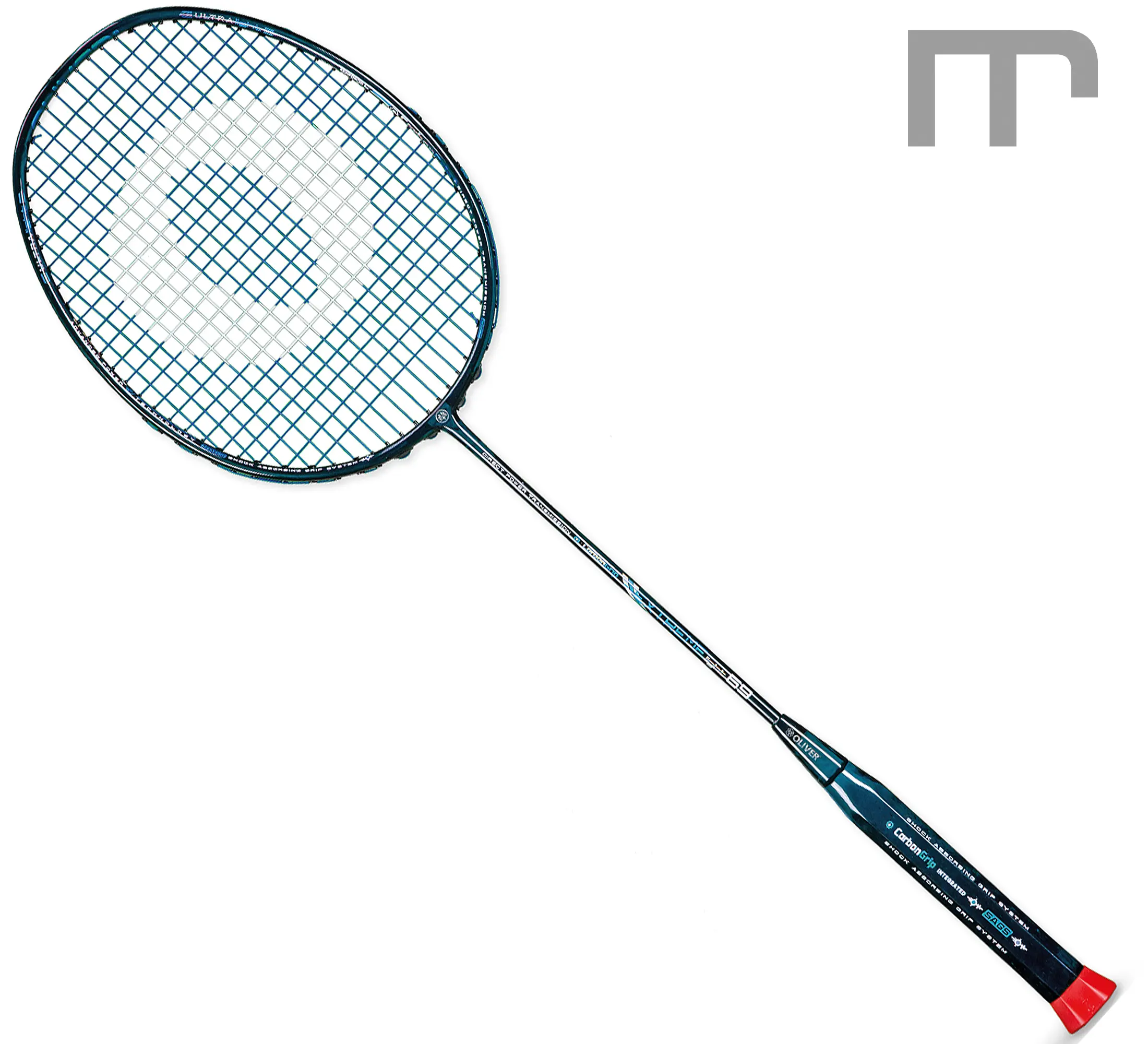 OLIVER EXTREME 69 LIGHT raquette de badminton (cat. B) – idéale pour polyvalent, tige moyen, lourd en tête, 74 g – vue avant | Matériau : carbone, Caractéristiques : léger · favorise ton jeu | acheter à prix avantageux chez mss-sport Suisse