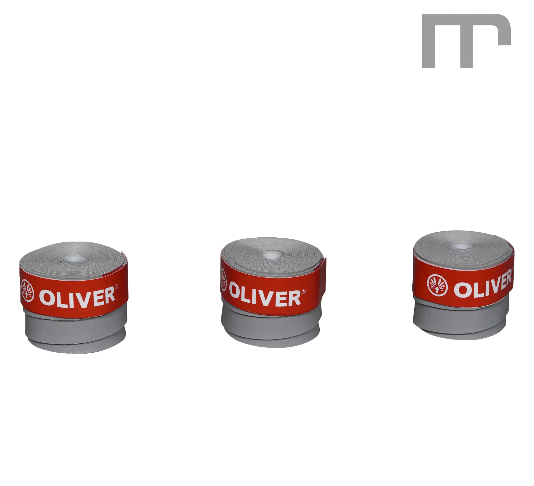 OLIVER Overgrip grau – Badminton-Griffband als Overgrip, erhältlich im einzel – Frontansicht. Jetzt preiswert kaufen bei mss-sport Schweiz.