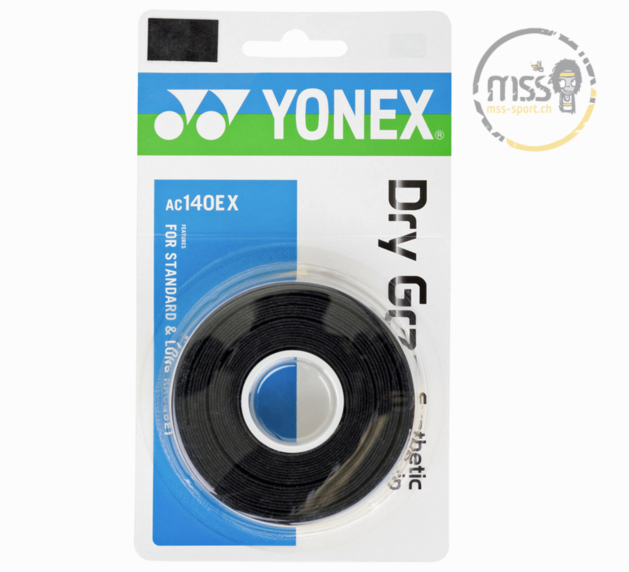 Yonex Dry Grap AC140EX 3er Pack black