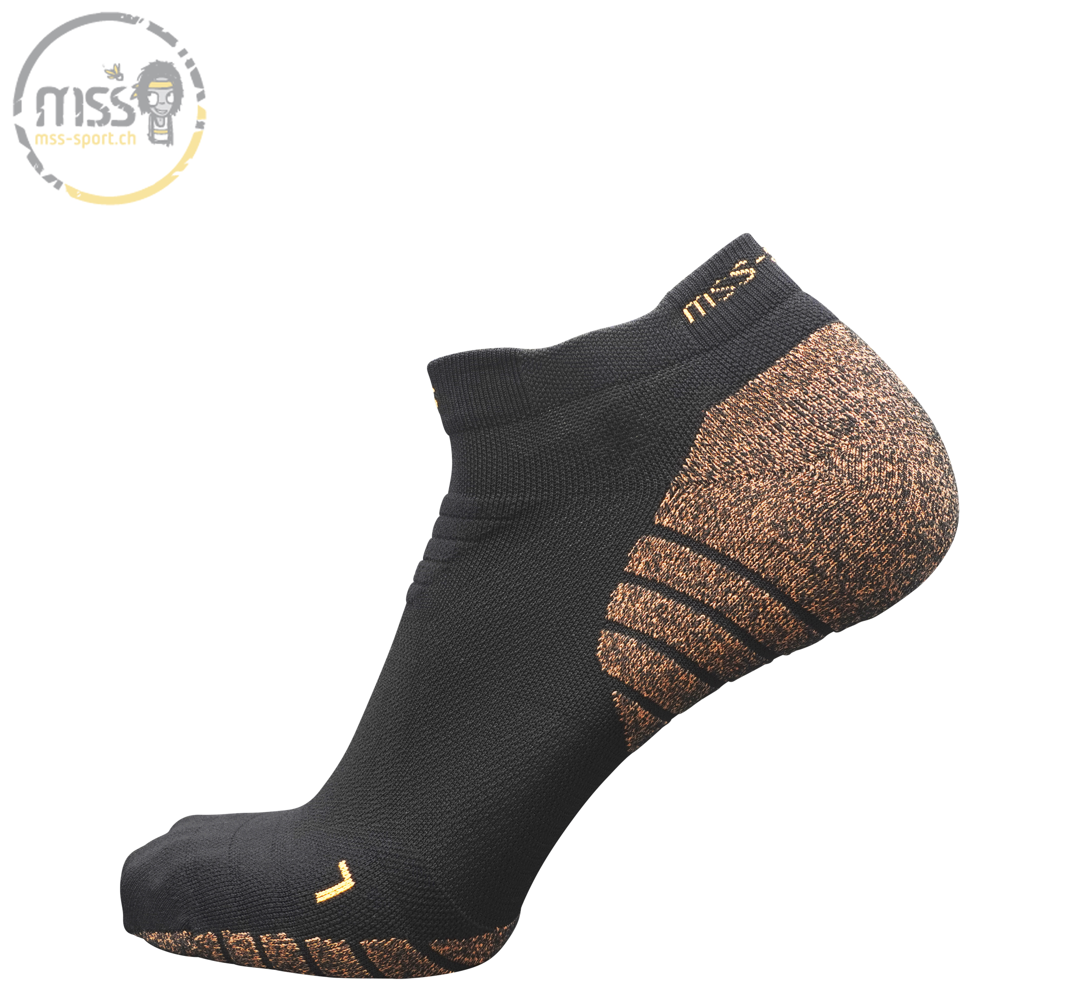 mss-socks GO 7300 low Men black orange mss-socks GO 7300 low Men black orange