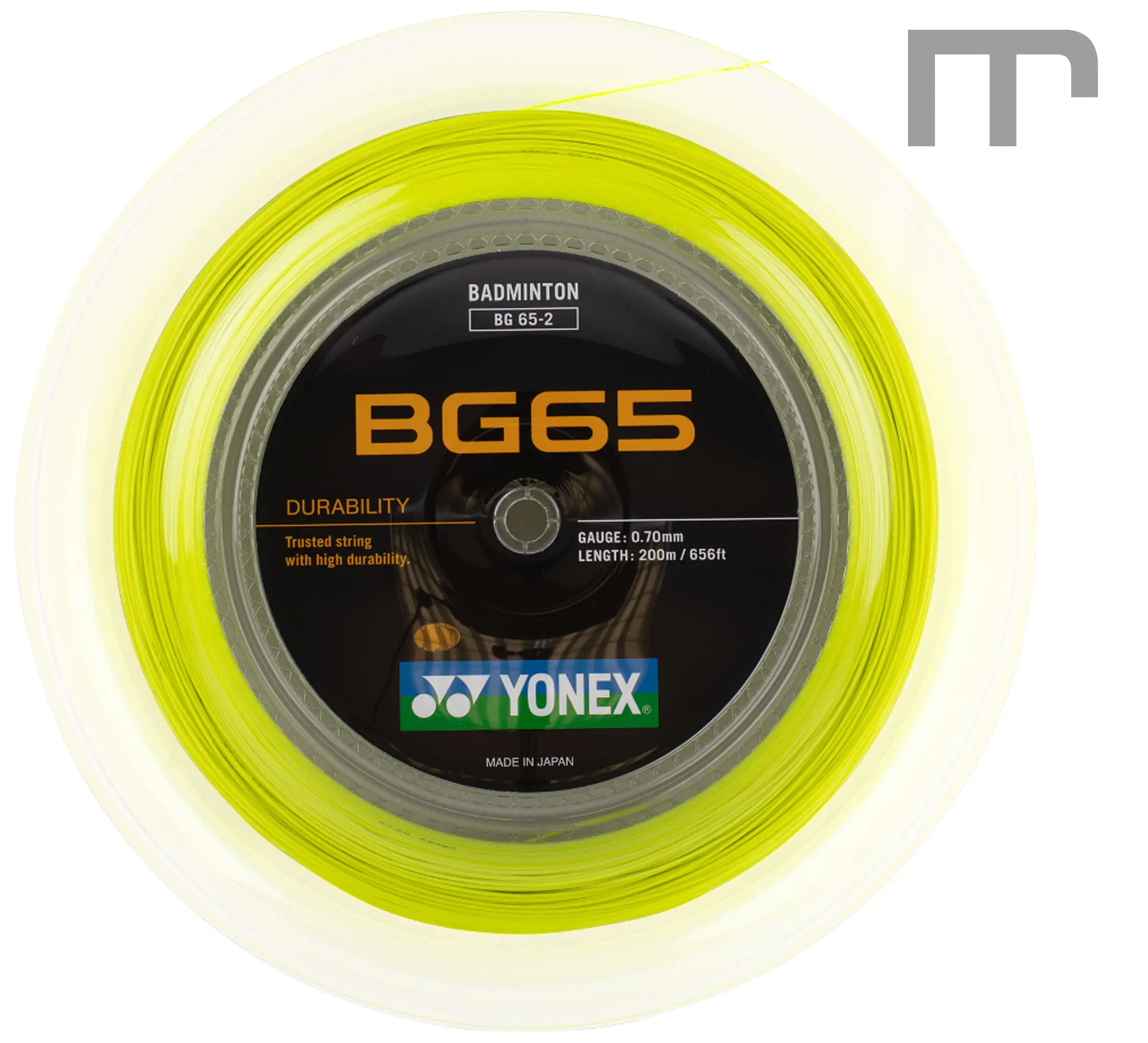 YONEX BG 65 yellow – weiche, haltbare Badminton-Saite mit Komfort & Armschonung – erhältlich bei mss-sport Schweiz