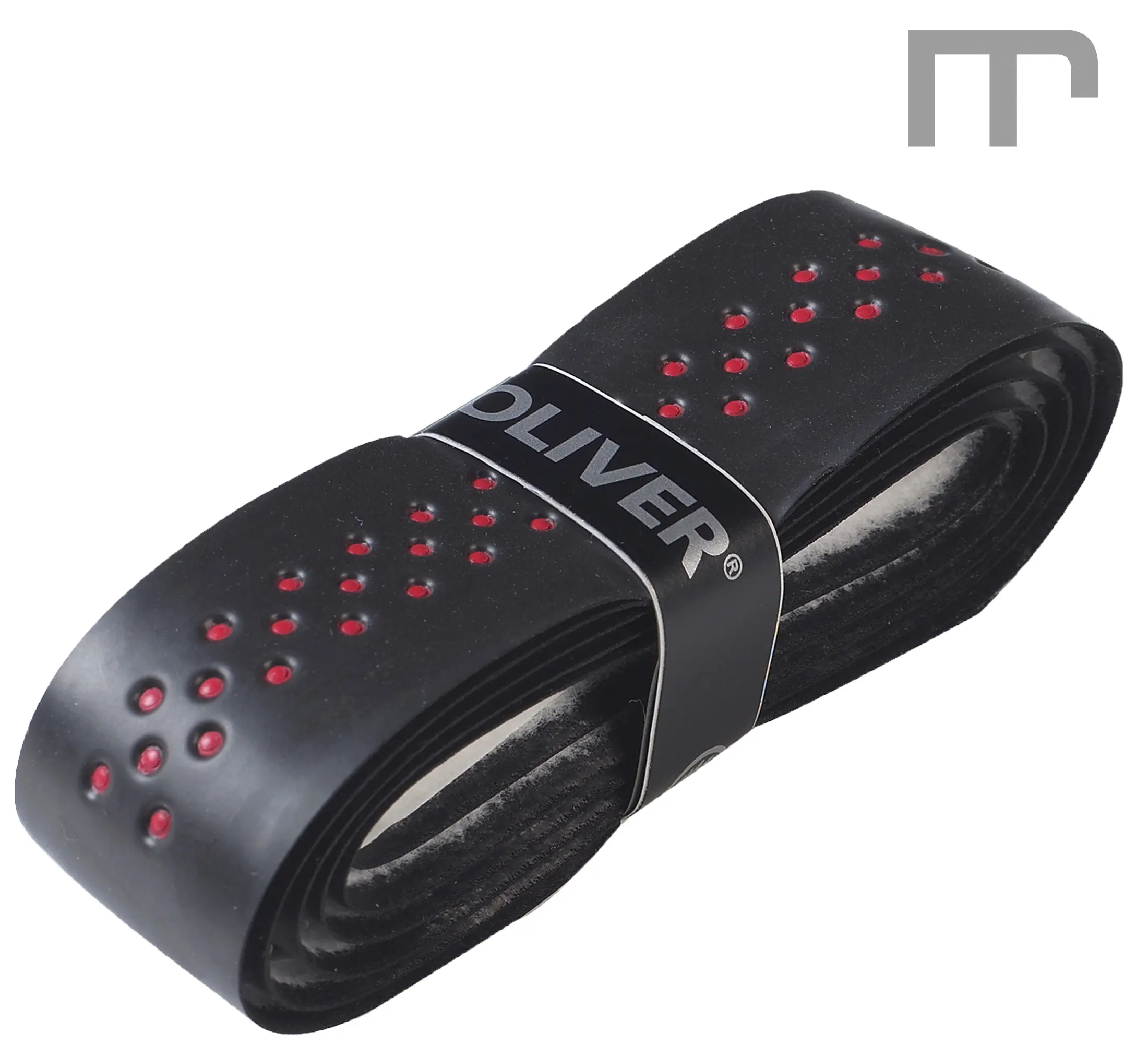 OLIVER Point Grip schwarz – Badminton-Griffband als Basisgriffband, erhältlich im einzel – Frontansicht. Jetzt preiswert kaufen bei mss-sport Schweiz.