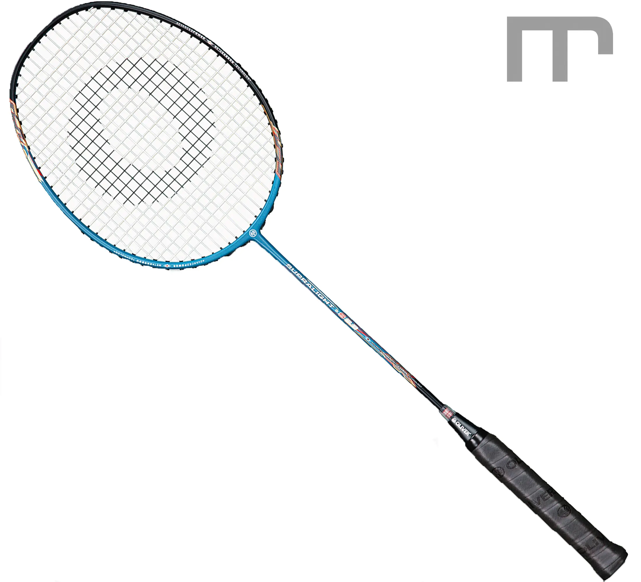OLIVER SUPRALIGHT S6.2 Badminton-Schläger (Kat. D) – ideal für A-Offensive, mittel-steif Schaft, leicht kopflastig, 85 g – Frontansicht | Material: Carbon, Eigenschaften: leicht · unterstützt dein Spiel | jetzt preiswert kaufen bei mss-sport Schweiz