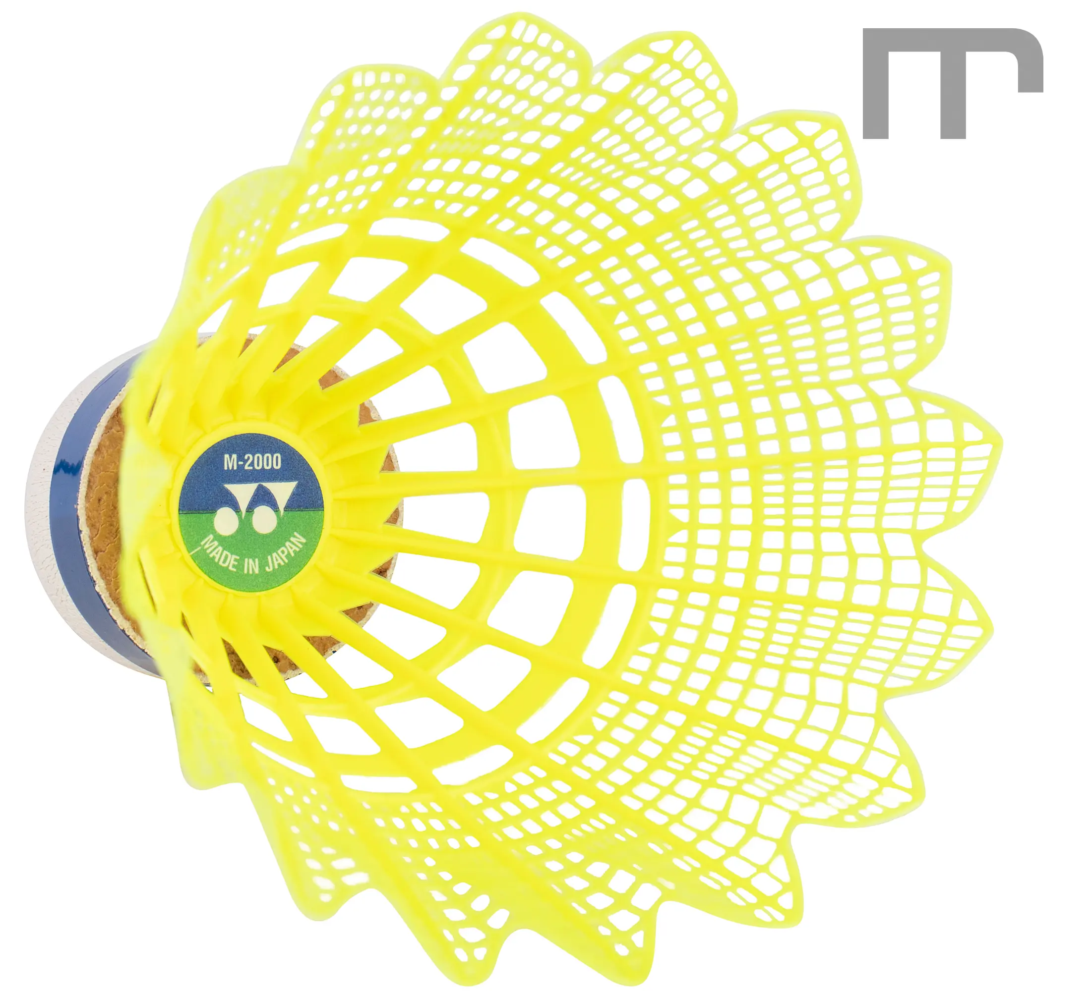 Volant YONEX MAVIS 2000 (bleu) en nylon avec base en liège naturel. Trajectoire proche du plume, durable et précis – disponible chez mss-sport Suisse.