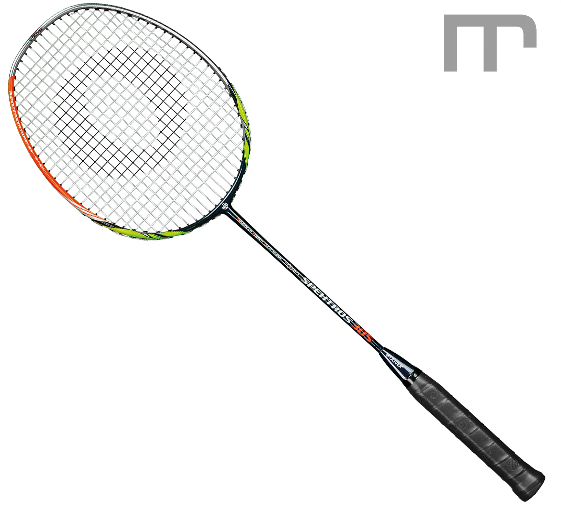 OLIVER SPEKTROS 305 raquette de badminton (cat. E) – idéale pour scolaire, tige moyen rigide, légèrem. lourd en tête, 85 g – vue avant | Matériau : carbone, Caractéristiques : léger · favorise ton jeu | acheter à prix avantageux chez mss-sport Suisse