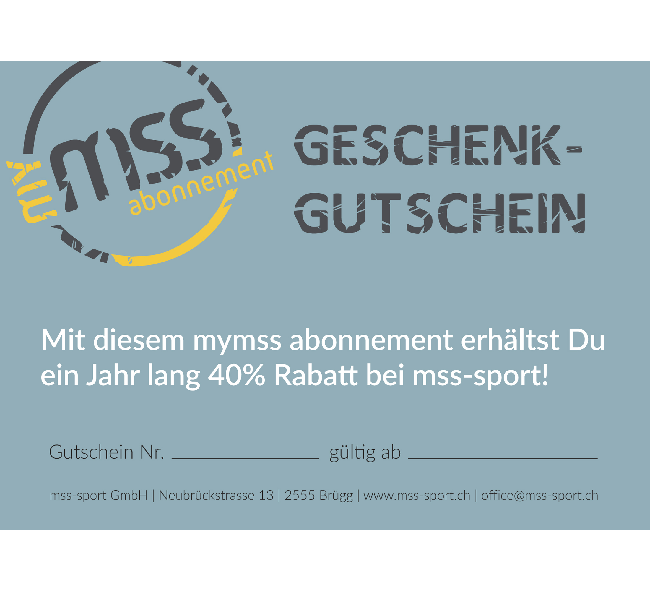 mymss abonnement Gutschein CHF 35.-