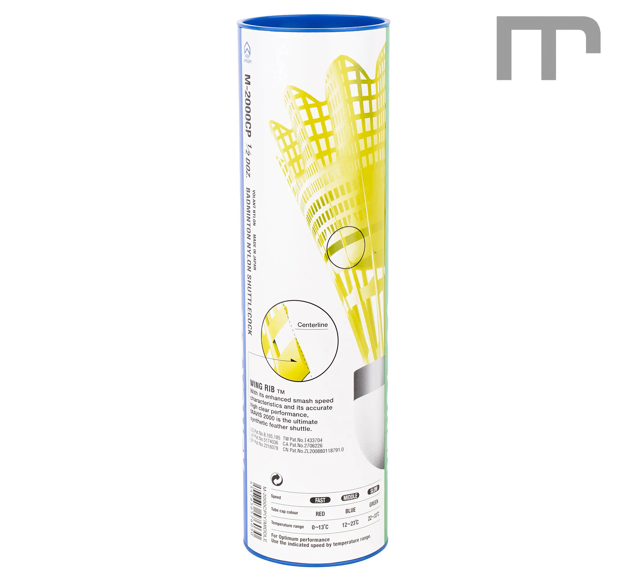 YONEX MAVIS 2000 blue – Nylon Badmintonball | mss-sport Schweiz Volant YONEX MAVIS 2000 (bleu) en nylon avec base en liège naturel. Trajectoire proche du plume, durable et précis – disponible chez mss-sport Suisse.
