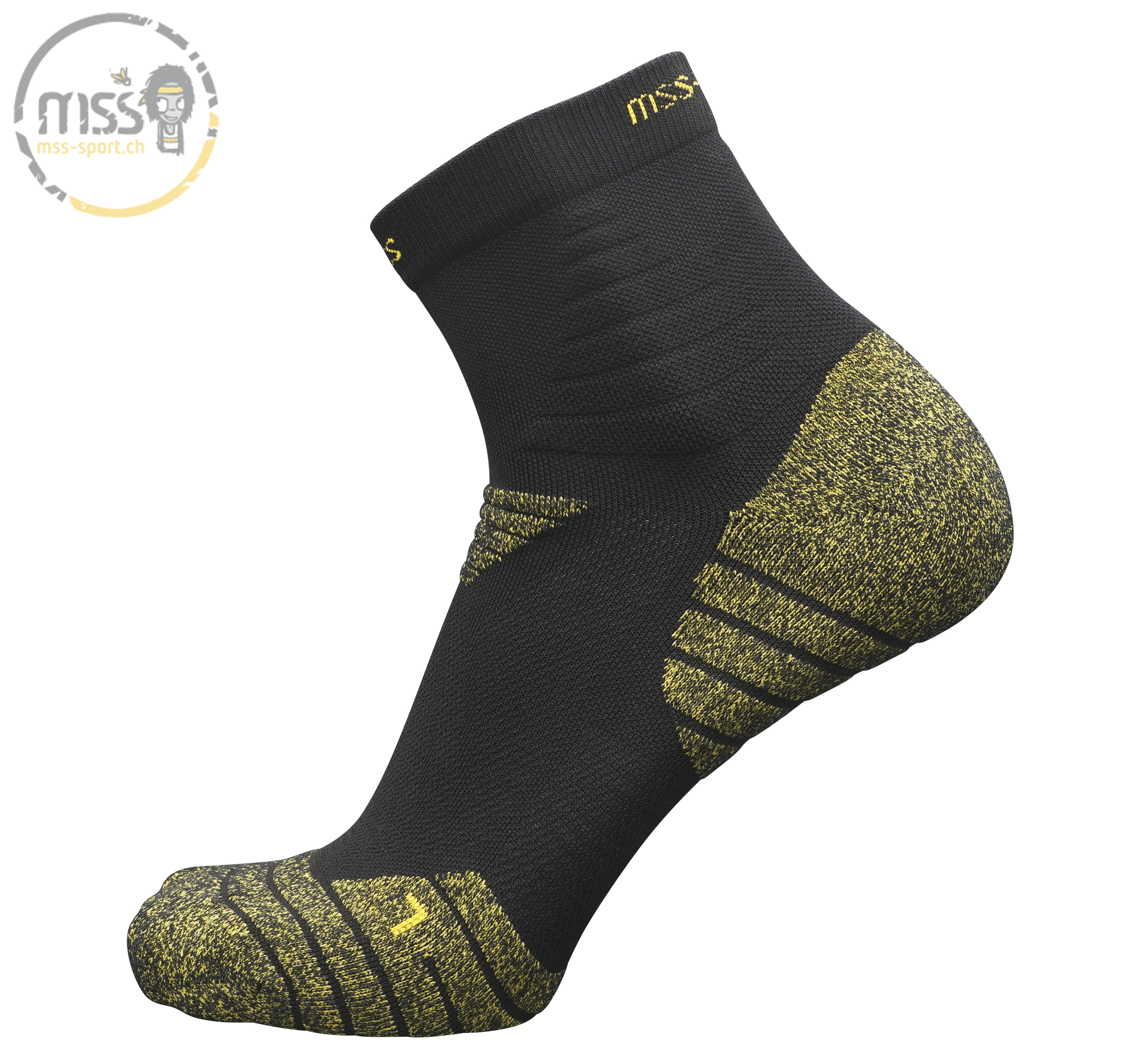 mss-socks GO 7500 mid Men black yellow